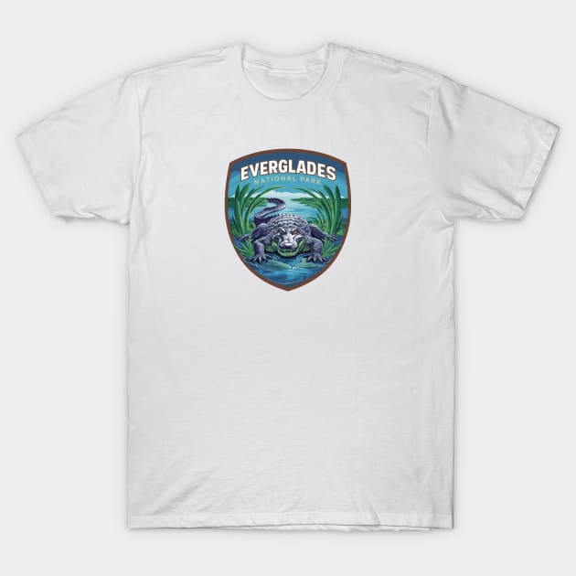 Everglades National Park Alligator Emblem T-Shirt by Perspektiva